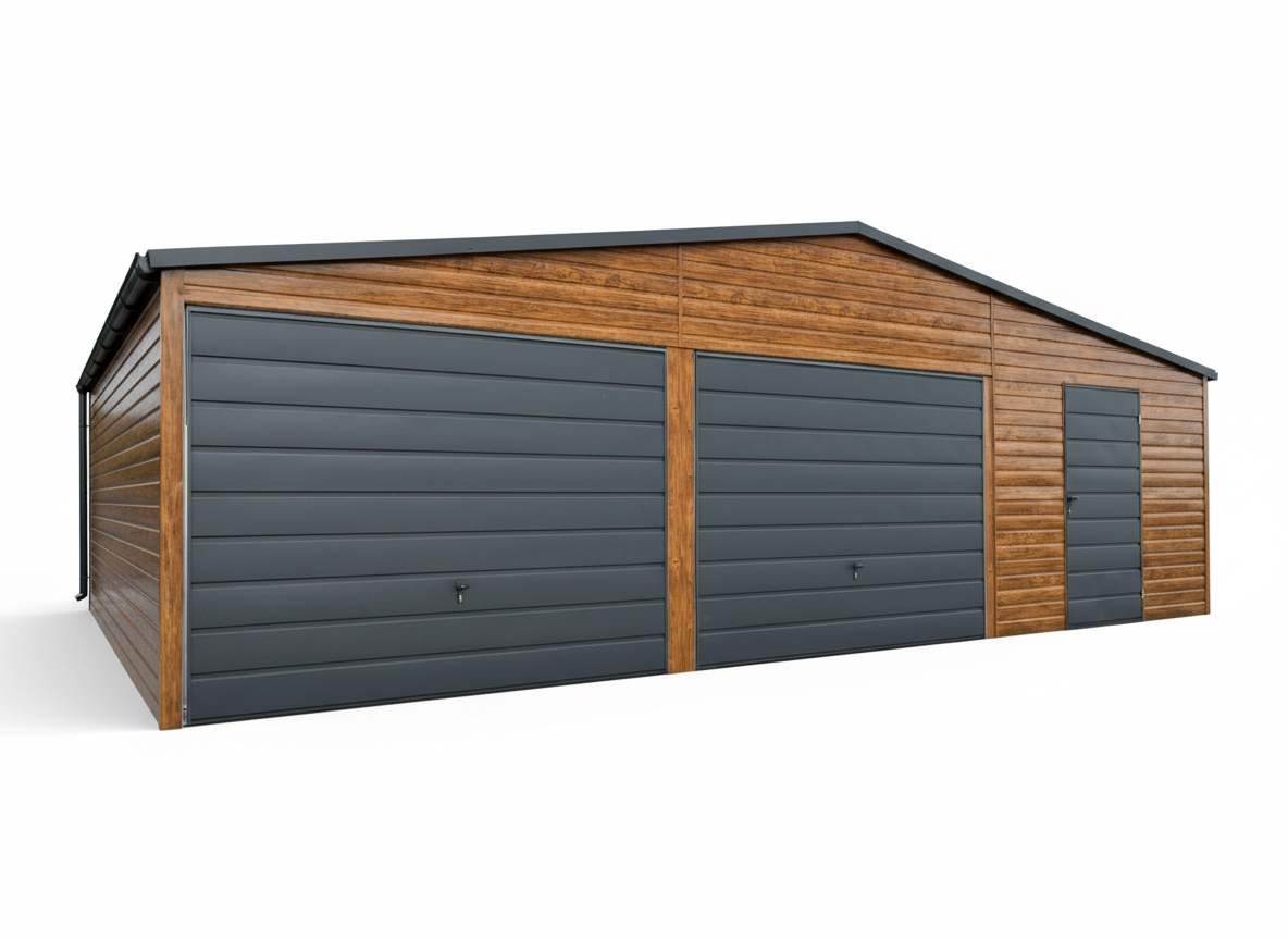 Garaż blaszany dwustanowiskowy 8x5 - obrazek 2