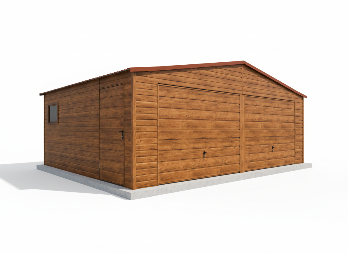 Garaż blaszany dwustanowiskowy 7x5 - obrazek 3