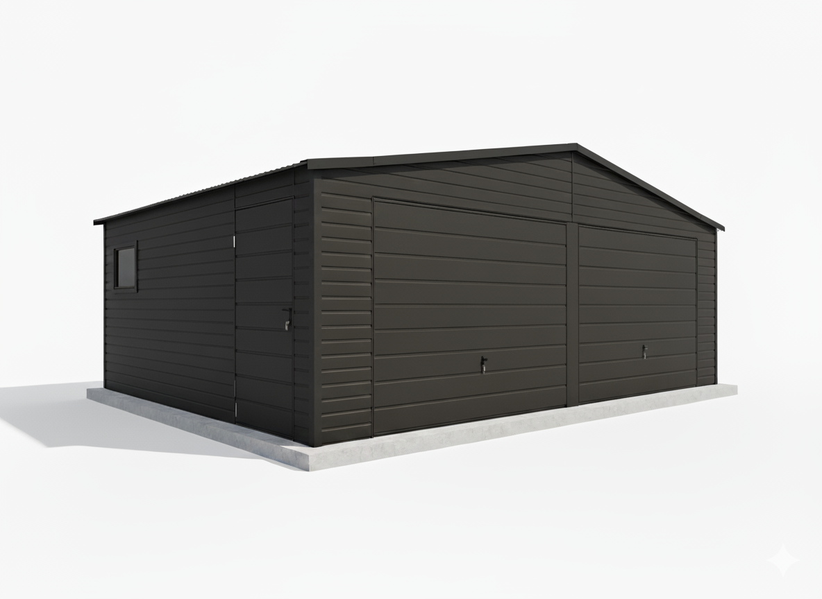 Garaż blaszany dwustanowiskowy 7x5 - obrazek 2